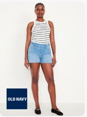 NWT! Old Navy Curvy High-Waisted OG Jean Cut-Off Shorts - 3" Inseam, Size 8